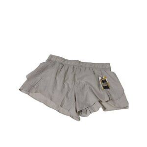 Avia Light Beige Womens Activewear Running Shorts With Inner Liner